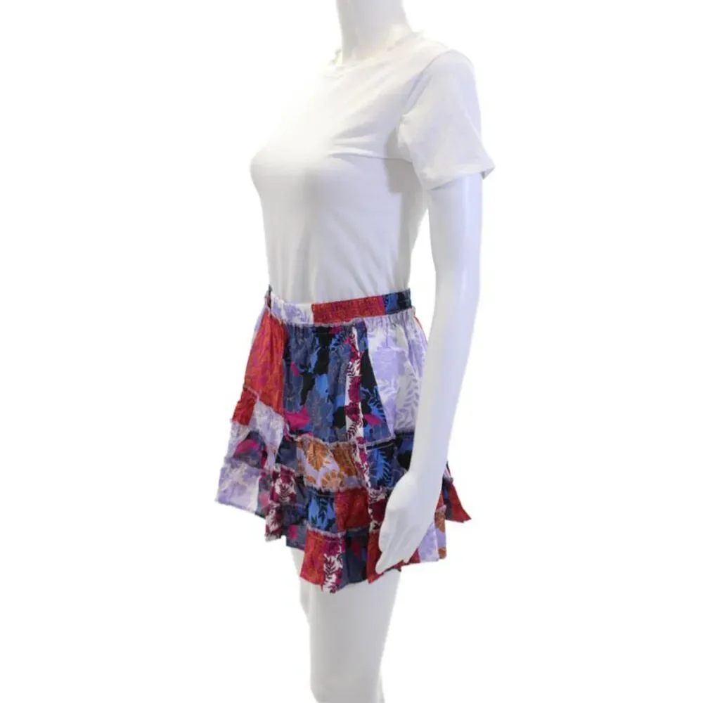 BB Dakota Womens Cotton Mixed Floral Print A Line Skirt Multicolor Size S